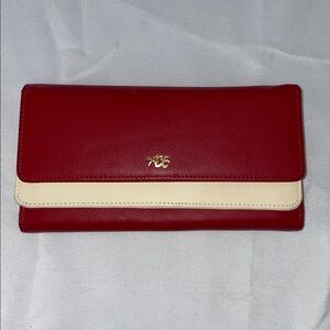 XBS RED/TAN WOMENS WALLET FTL-10-013